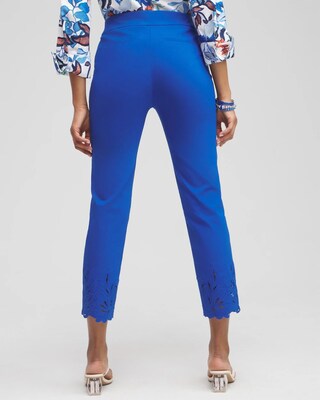 Brigitte Embroidered Slim Cropped Pants