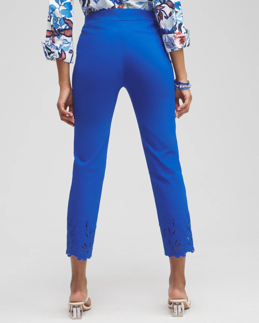 Brigitte Embroidered Slim Cropped Pants