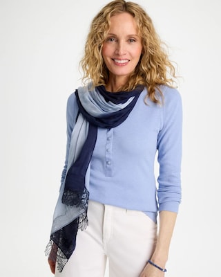 Ombre Lace Oblong Scarf click to view larger image.