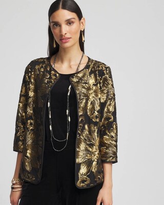 Travelers™ Collection Embroidered Sequin Jacket