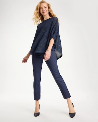 Brigitte™ Slim Embroidered Pull-On Crop Pant click to view larger image.