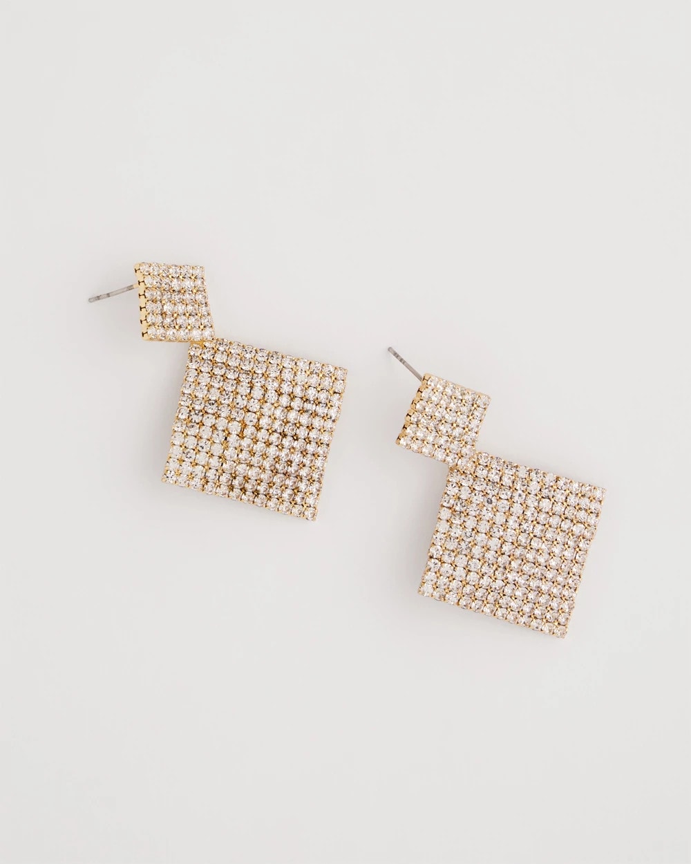 Curved Crystal Earrings