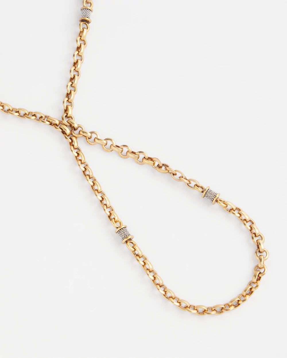 Pavé Barrel Link Necklace