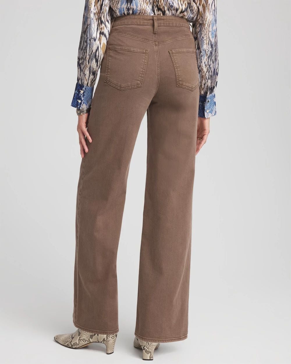 So Slimming® High Rise Wide Leg Jeans click to view larger image.