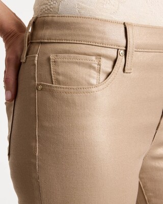 Girlfriend Slim Coated Crop Jeans click to view larger image.