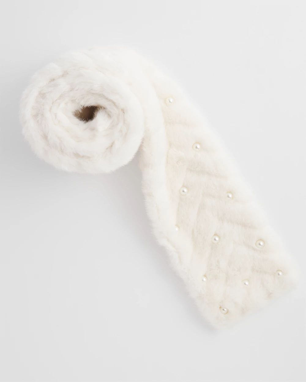 Embellished Faux Fur Scarf