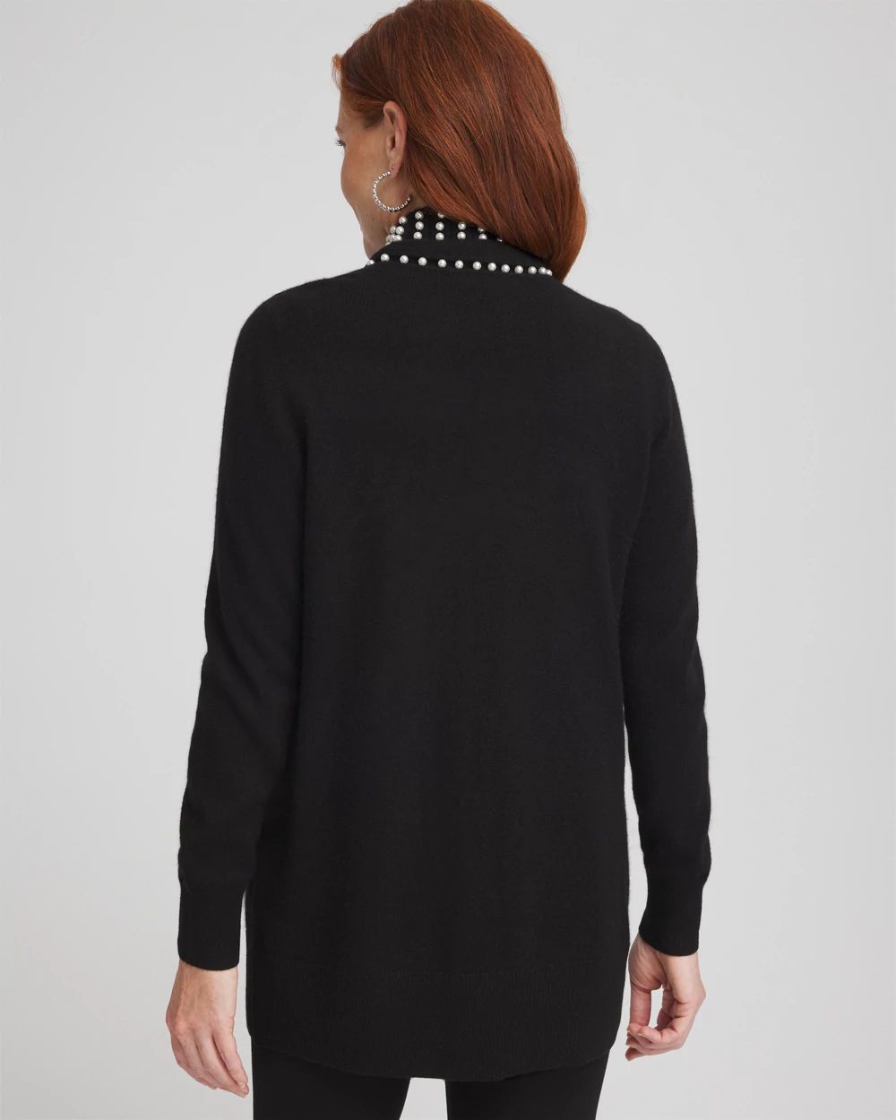Cashmere Pearl Trim Cardigan