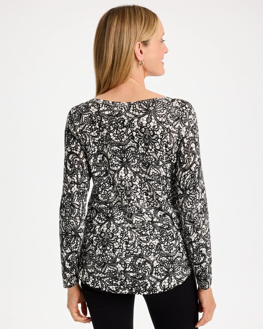 Chico's Ella Bateau Pullover Sweater In Soft Ivory In Soft Ivory