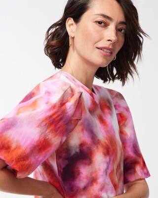 Zenergy French Terry Tie Dye Blouson Dress