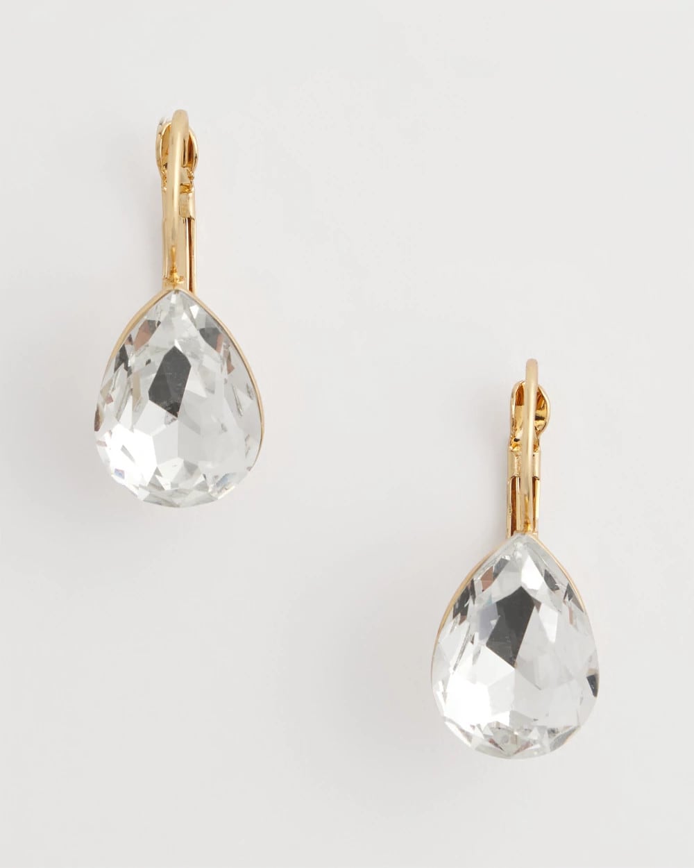 Crystal Gem Teardrop Earrings