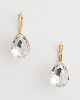 Crystal Gem Teardrop Earrings