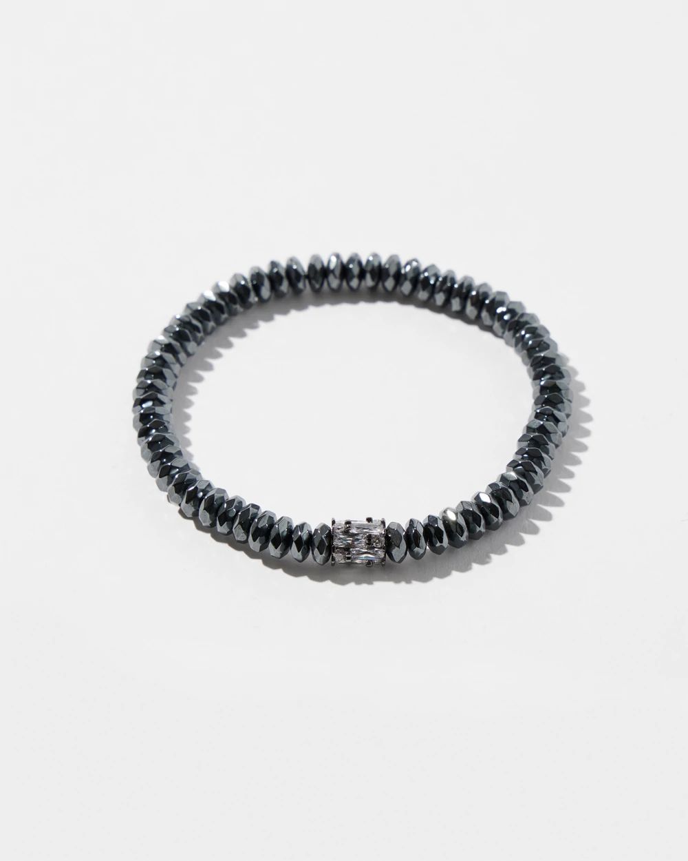 Hematite Barrel Stretch Bracelet