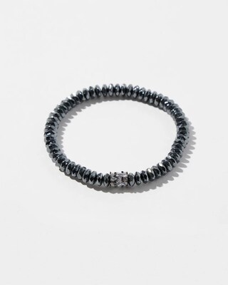 Hematite Barrel Stretch Bracelet