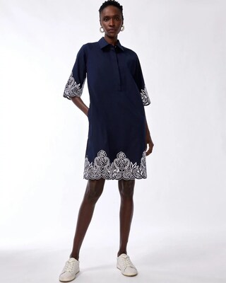 Eyelet Hem Raglan Dress
