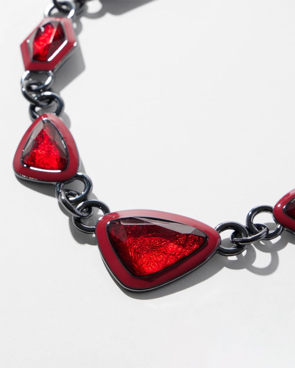 Red Stone Short Necklace