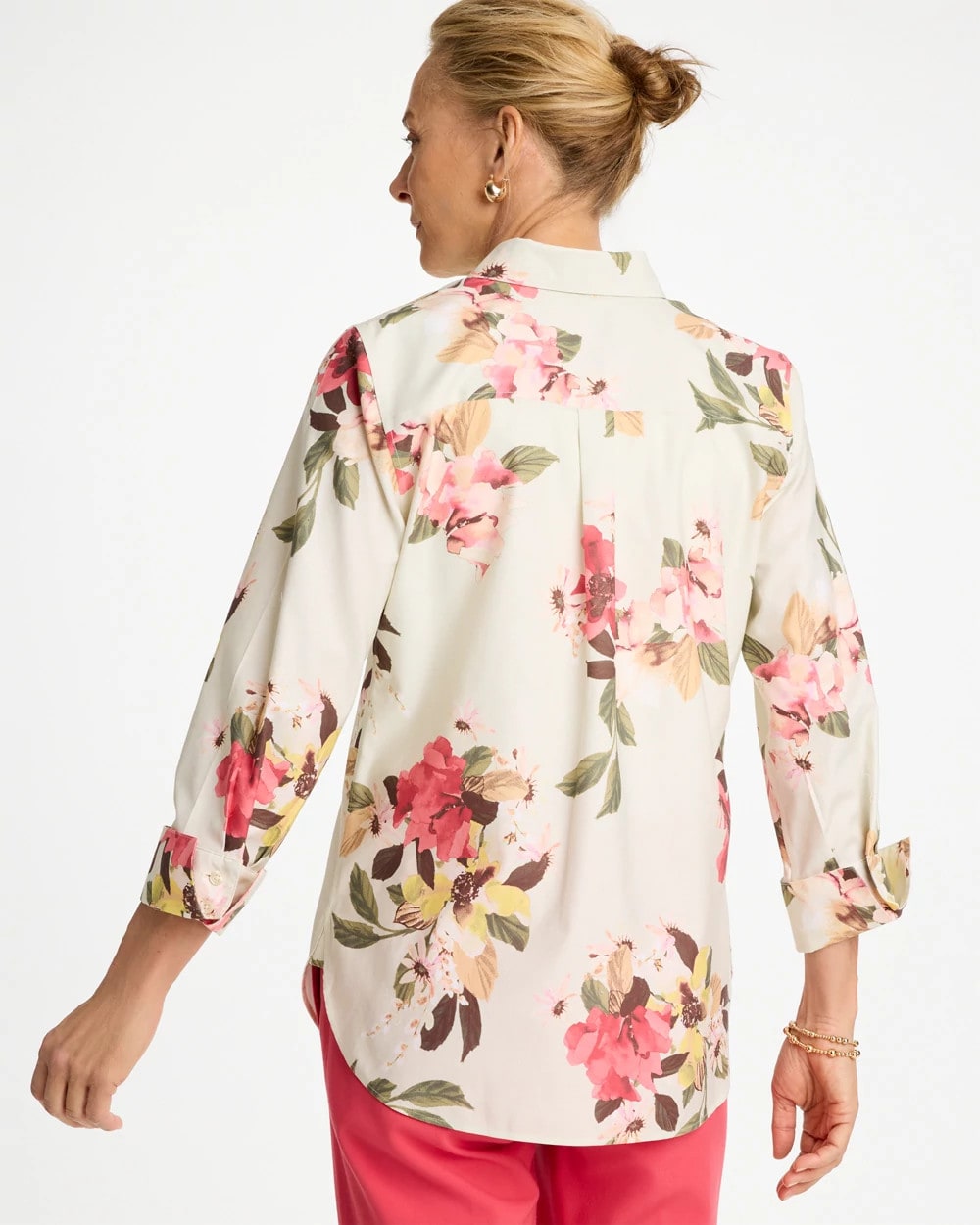 No Iron™ Printed Stretch Shirt