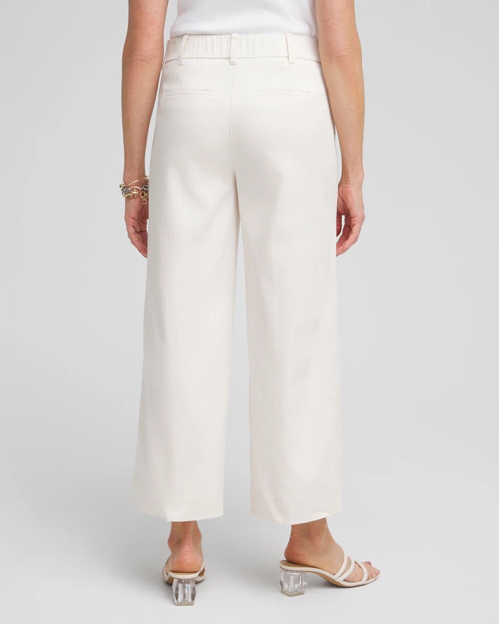 Cotton Sateen Cropped Pants