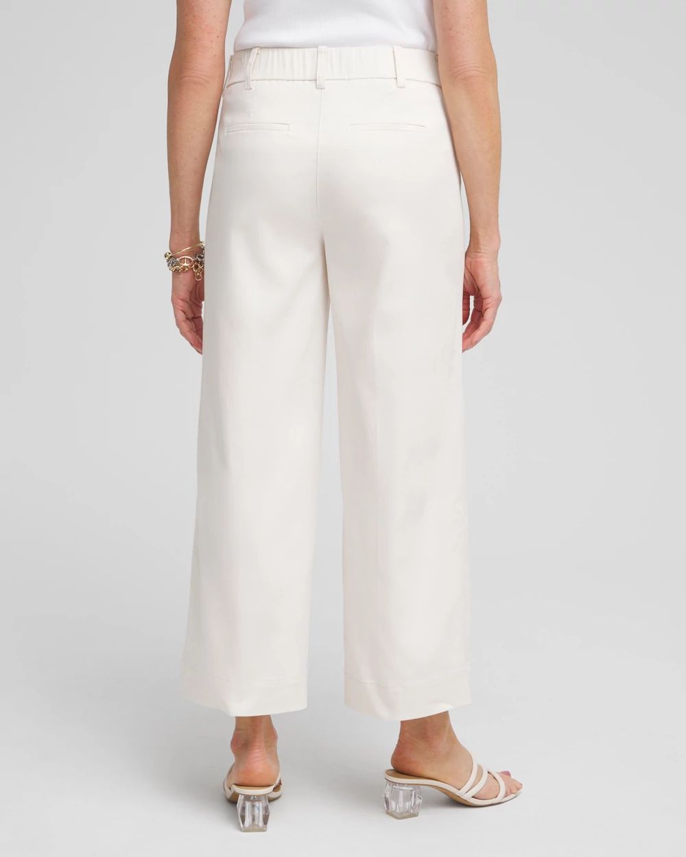 Cotton Sateen Cropped Pants