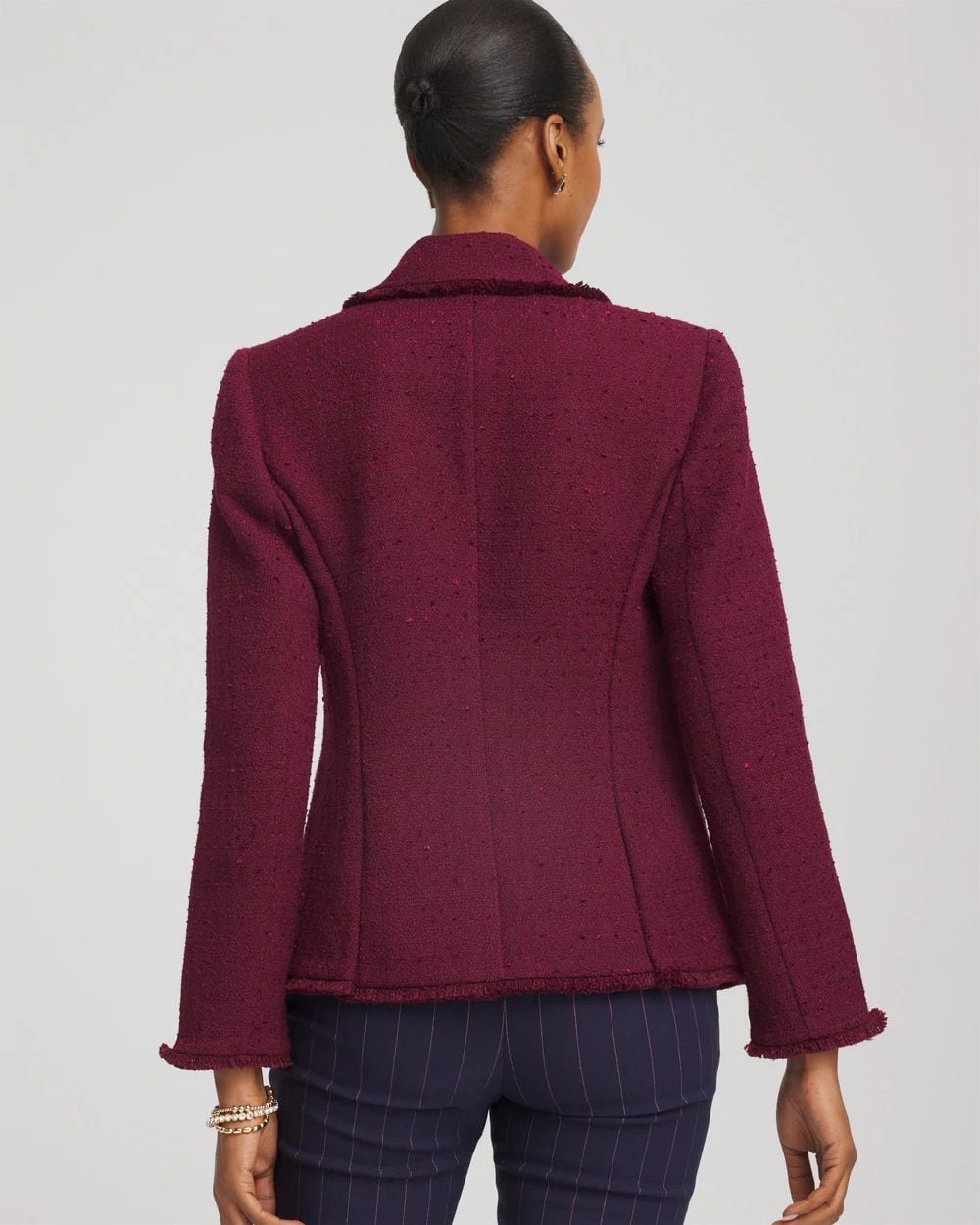Tweed Fringe Blazer click to view larger image.