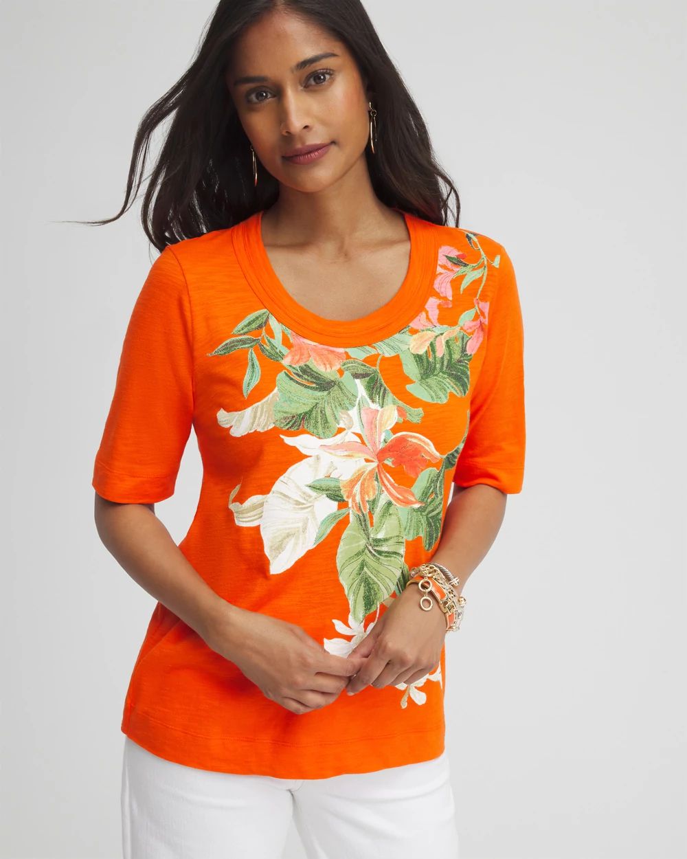 Orchid Scoop Neck Tee