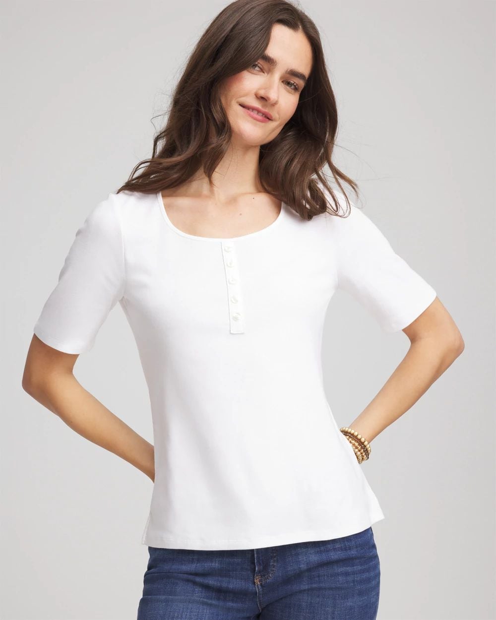 Pima Cotton Henley Tee