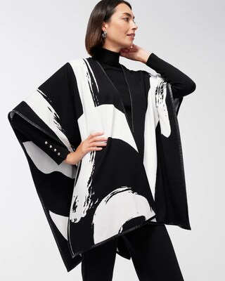 Black & White Drama Ruana