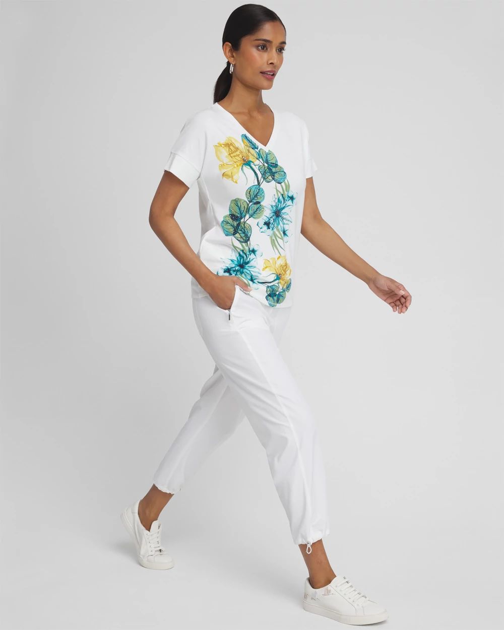 Zenergy® UPF Floral Print Tee