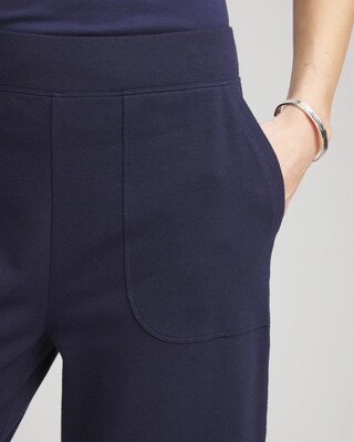 Zenergy® French Terry Gauze-Inset Cropped Pants click to view larger image.