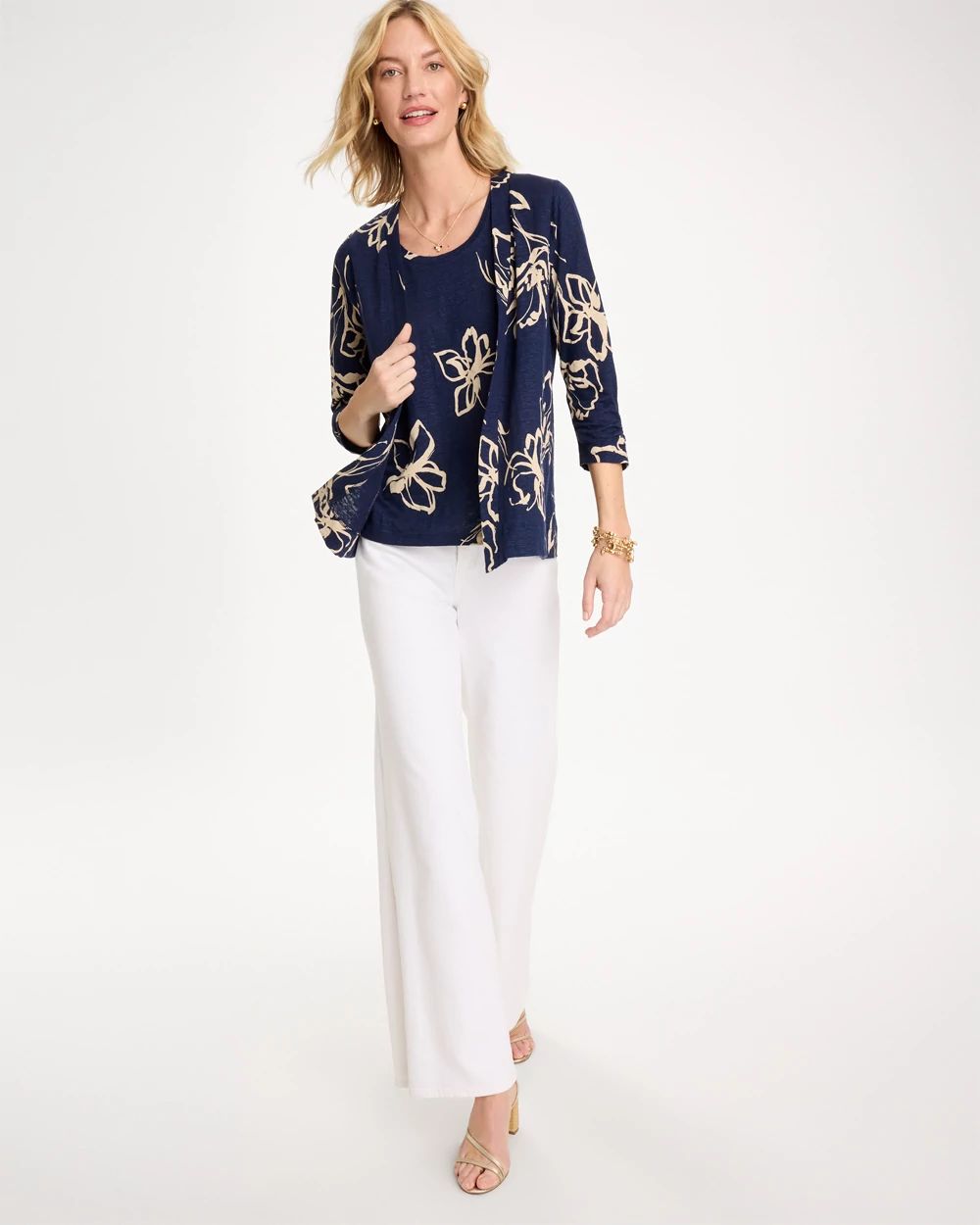 Floral Linen Tank click to view larger image.