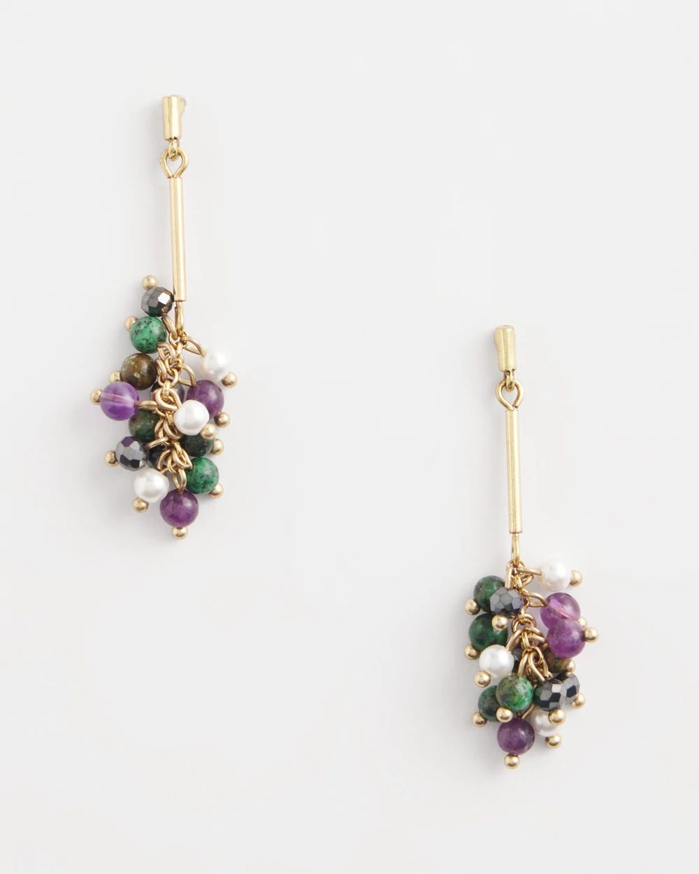 No Droop™ Beaded Cluster Earrings