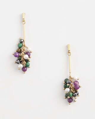 No Droop™ Beaded Cluster Earrings