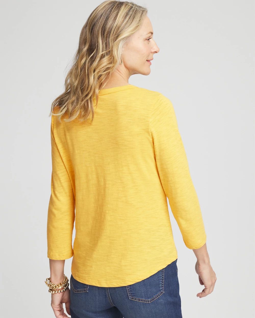 V-neck 3/4 Sleeve Tee