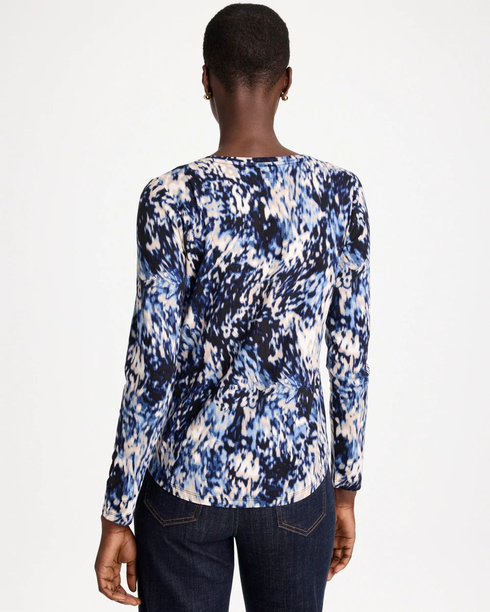 Swirled Touch of Cool™ V-Neck Layering Tee click to view larger image.