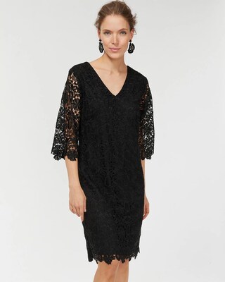 Black Lace Shift Dress