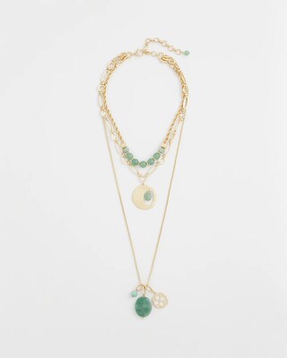 Convertible Triple-Strand Pendant Necklace click to view larger image.