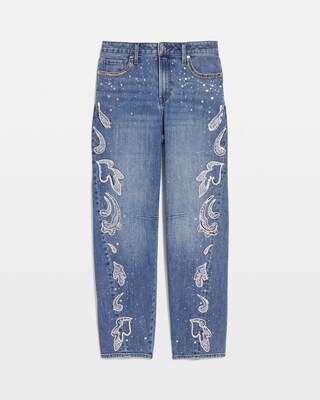 Embellished Tapered Jeans click to view larger image.