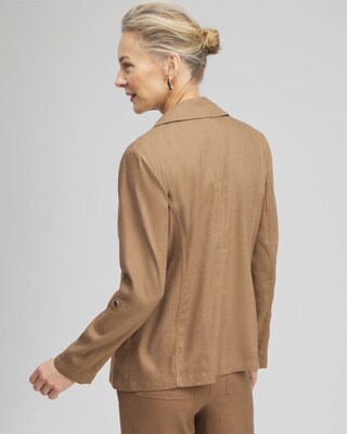 Linen Blend Stretch Blazer click to view larger image.