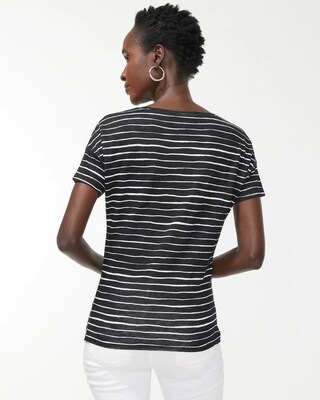 Linen Stripe Easy Tee