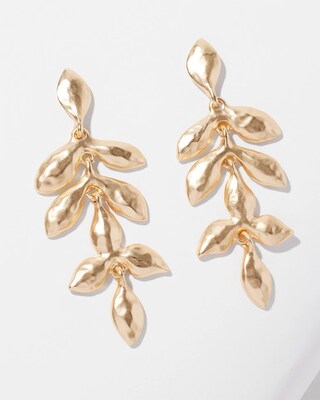 Leaf Drop Post Earrings