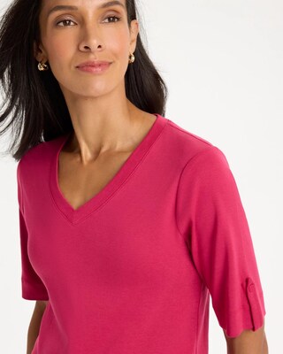 Pima V-Neck Tee click to view larger image.