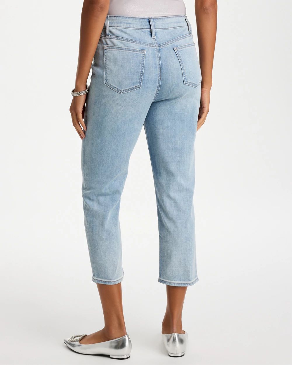 Girlfriend Slim Cropped Jeans click to view larger image.