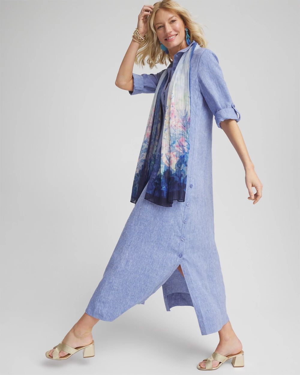 Maxi Linen Shirtdress