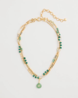 Aventurine Stone Pendant Necklace
