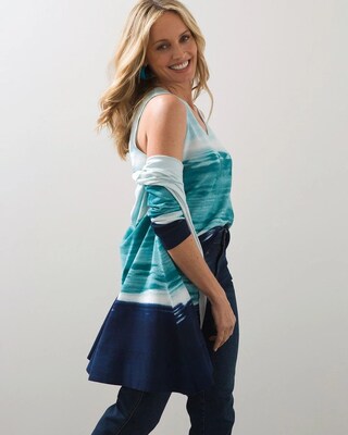 Spun Rayon Ombre V-Neck Tank