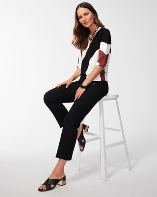 Abstract Print Intarsia Sweater