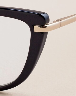 Black and Goldtone Reading Glasses