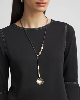 Convertible Gold Tone Y-Necklace click to view larger image.
