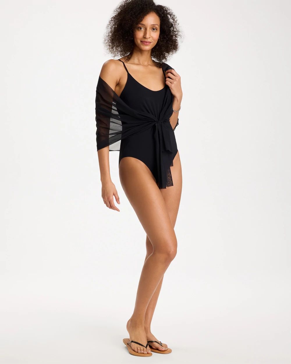 Gottex Yuri Flower Mesh One Piece Swimsuit