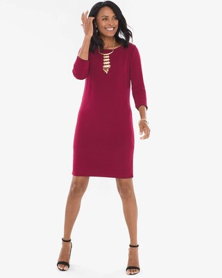 Solid Mulberry Red to Deep Merlot Dress