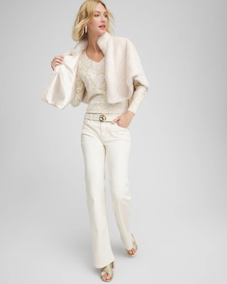 Ella Foiled V-Neck Sweater click to view larger image.